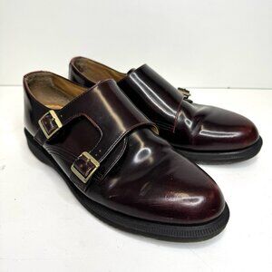 Dr Martens Pandora Double Monk Strap Shoes Womens Size US 11 Oxblood Loafers